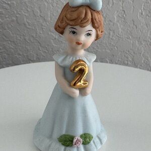 Vintage Enesco Growing Up Series Age 2 Ceramic Girl Figurine